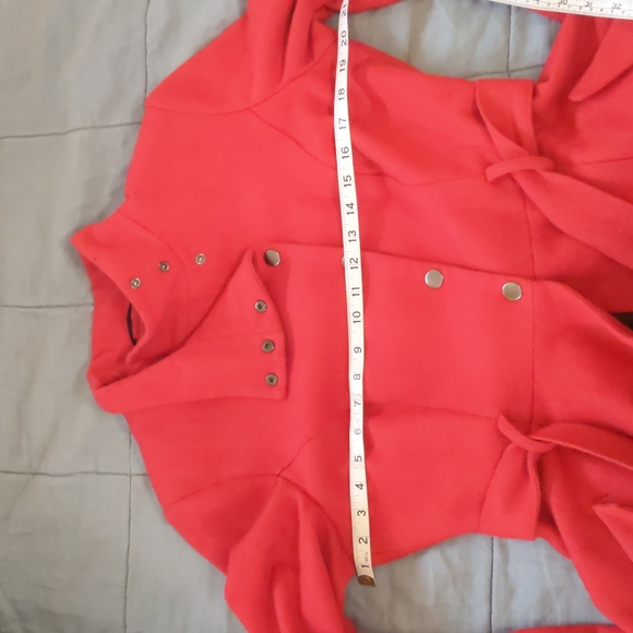 ASOS Red wool blend winter coat - Picture 4 of 8